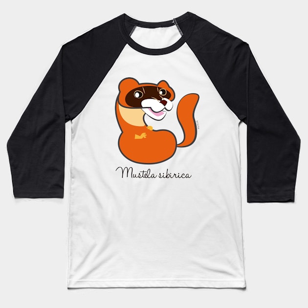 Siberian weasel Mustela sibirica Baseball T-Shirt by belettelepink